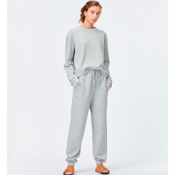 Munthe Tops - Munthe Set: Didi Top Sweatshirt & Dream Sweatpants Grey Size S/M